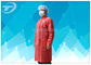 OEM Protective Disposable Lab coat , white , blue and red color , CE certificated