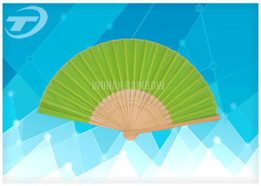 Natural Bamboo Ribs And Paper / Silk Folding Hand Fans Wedding Favor Fan 21cm 23cm