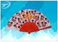 Custom Folding Hand Fans with plastic ribs and full color printed fabric ,  size 23cm